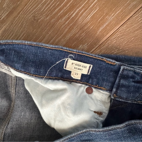 Madewell High Rise Skinny Women's Distressed Blue Jeans - Picture 4 of 5